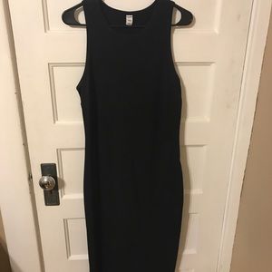 Black midi dress